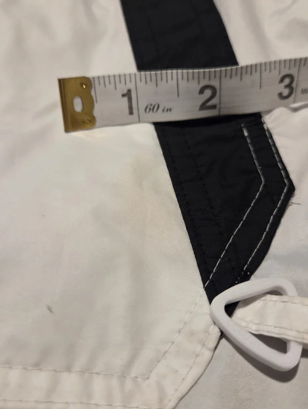 Columbia White & Black Windbreaker Anorak Jacket Men's Medium